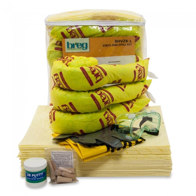 Breg HazMat Vinyl Zipper Spill Kit Large